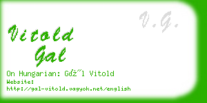 vitold gal business card